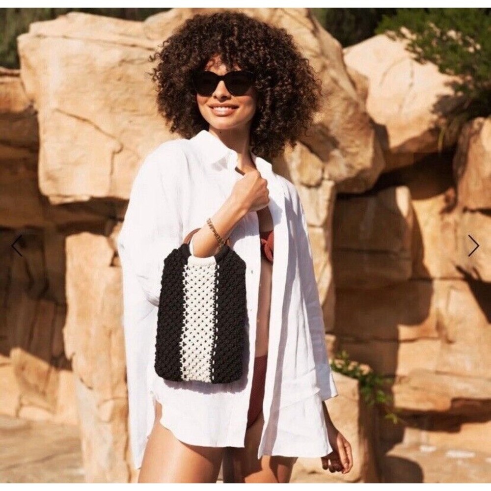Curateur X Laude The Label Gabby Mini Macrame‎ Bag $118 Retail NWT